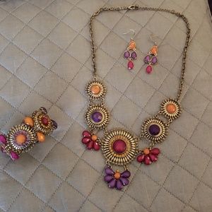 Pink and Purple Jewelry Set